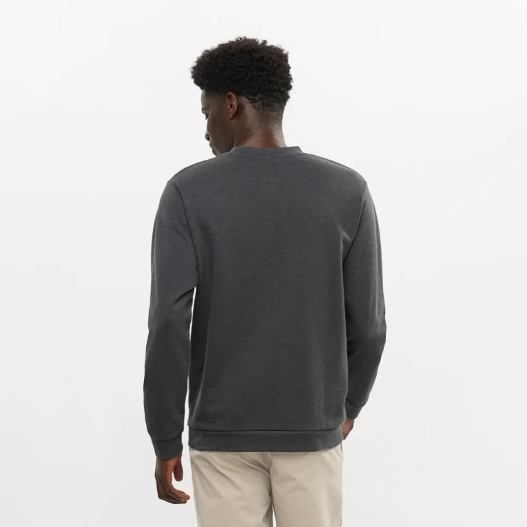 Dark Grey Salomon Outlife Logo Summer Heather Men's Sweatshirt | PH 53906F